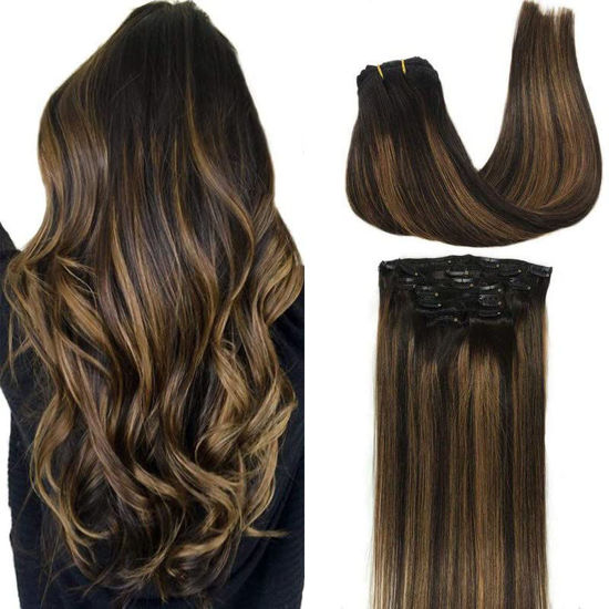 GOO GOO Clip-in Hair Extensions for Women Soft & Natural Handmade