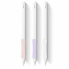 Picture of 3 Pack iPencil Grips Case Cover Silicone Sleeve Holder Compatible with Apple Pencil 2nd Generation, iPad Pro 11 12.9 inch 2018(White, Pink, Purple)