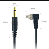 Picture of 3.5mm Plug to Male Flash PC Sync Cord Cable 12" 12 inch for Studio Photography Coiled Cable