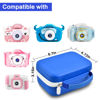 Picture of Kids Camera Case Compatible with Agoigo/for Seckton/for DEKER/for Miiulodi/for Yoophane Waterproof Camera. Portable Camera Storage Box for Cable, Memory Card and Accessories(Bag Only)-Deep Blue