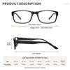 Picture of Gaoye Reading Glasses Blue Light Blocking, Readers for Women Men Anti Glare Filter Lightweight Spring Hinge Eyeglasses (5-pack Light Black with Case, 0.0)