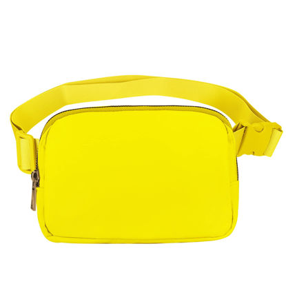 Picture of VOROLO Waist Pack for Running Fanny Pack for Women and Men Crossbody Belt Bag Bum Bag with Adjustable Strap for Sports Yellow