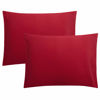 Picture of FLXXIE 2 Pack Microfiber Standard Pillow Cases, 1800 Super Soft Pillowcases with Envelope Closure, Wrinkle, Fade and Stain Resistant Pillow Covers, 20x26, Wine Red