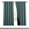 Picture of NICETOWN 100% Blackout Window Curtain Panels, Heat and Full Light Blocking Drapes with Black Liner for Nursery, 84 inches Drop Thermal Insulated Draperies (Aqua, 2 Pieces, 62 inches Wide Each Panel)