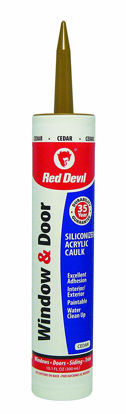 Picture of Red Devil 08463012 Window & Door Siliconized Acrylic Caulk (Cedar), 10.1 oz, Case of 12