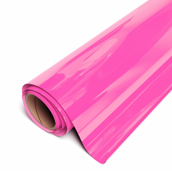 Picture of Siser EasyWeed Heat Transfer Vinyl 11.8" x 3ft Roll (Fluorescent Pink) Compatible with Siser Romeo/Juliet & Other Professional or Craft Cutters - Layerable - CPSIA Certified