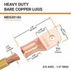 Picture of SELTERM 5pcs 3/0 AWG 1/4" Stud Copper Wire Lugs, Battery Lugs, Ring Terminals, Battery Cable Ends, 000 Gauge Ring Terminal Connectors, UL Heavy Duty Bare Copper Eyelets Battery Terminal Connectors