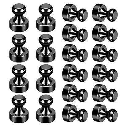 Picture of 20Pack Strong Magnets for Refrigerator Neodymium Fridge Magnets Adult Magnets for Lockers Whiteboard Kitchen Home Office Classroom Black