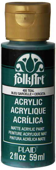 FolkArt Acrylic Paint in Assorted Colors (2 oz), 405, Teal