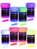 Picture of neon nights Glow in the Dark Paint - Pack of 8 Multi-Surface UV Paint Set - 2-in-1 Acrylic Paints, UV & Blacklight Activated, Self Luminous, 20mL - Perfect for Halloween and Holiday Décor