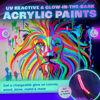 Picture of neon nights Glow in the Dark Paint - Pack of 8 Multi-Surface UV Paint Set - 2-in-1 Acrylic Paints, UV & Blacklight Activated, Self Luminous, 20mL - Perfect for Halloween and Holiday Décor