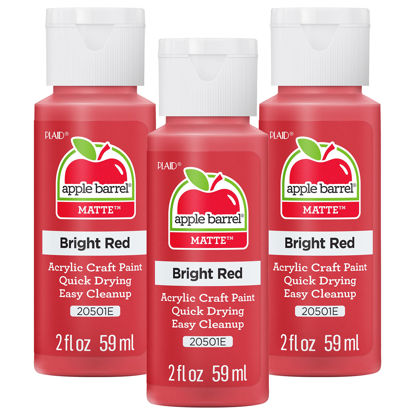 Picture of Apple Barrel Acrylic Paint, Bright Red (Pack of 3) 2 oz, 20501EA