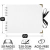 Picture of Bstorify Square Scrapbook Photo Albums 50 Pages (28 x 22 cm) White Thick Paper, Hardcover, Metal Corners, Ribbon Closure - Ideal for Your Scrapbooking Albums, Art & Craft Projects