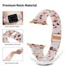 Picture of HOPO Compatible With Apple Watch Band Series 8 Series 7 Series SE Series 6 5 4 3 2 1 Slim Light Resin Strap Bracelet With Stainless Steel Buckle Replacement For iWatch (Nougat White/Rose Gold,38/40/41mm)