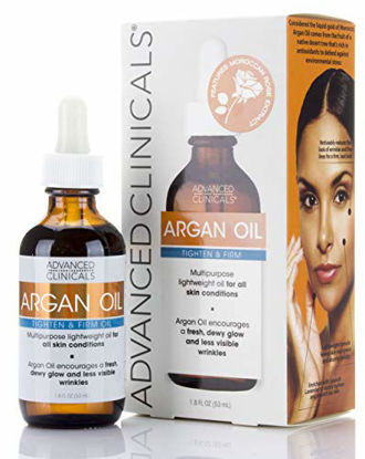 Picture of Advanced Clinicals Luxury Pure Argan Oil. Lightweight facial Oil Reduces the Appearance of Wrinkles and hydrates dry skin