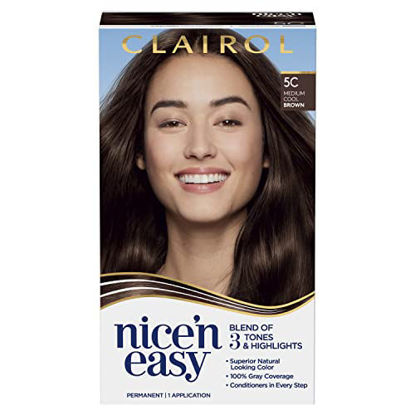 Picture of Clairol Nice'n Easy Permanent Hair Dye, 5C Medium Cool Brown Hair Color, Pack of 1