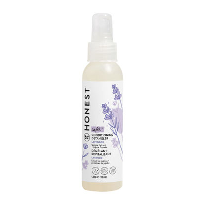 Picture of The Honest Company Conditioning Hair Detangler | Leave-in Conditioner + Fortifying Spray | Tear-free, Cruelty-Free, Hypoallergenic | Lavender Calm, 4 fl oz