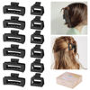 Picture of 12 Pcs Rectangle Hair Clips, Hair Accessories for Women and Girls, Including 6 Pcs 4 Inch Large Claw Clips for Thick Hair and 6 Pcs 2 inch Small Hair Claw Clips for Thin Hair (Black)