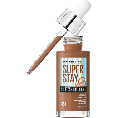 Picture of Maybelline Super Stay Up to 24HR Skin Tint, Radiant Light-to-Medium Coverage Foundation, Makeup Infused With Vitamin C, 368, 1 Count