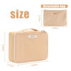 Picture of Queboom Travel Makeup Bag Cosmetic Bag Makeup Bag Toiletry bag for women and girls (Beige)