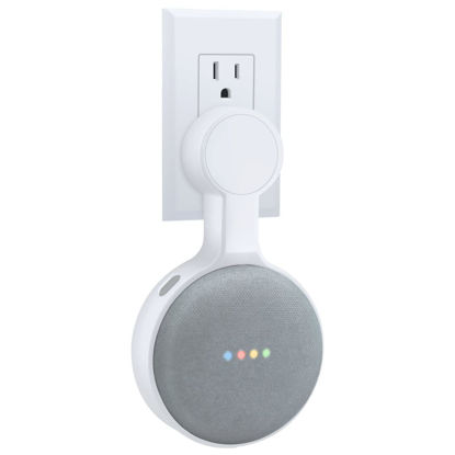 Picture of Outlet Wall Mount Holder for Google Home Mini (1st Genernation), A Space-Saving Accessories for Google Home Mini Voice Assistant (White)