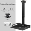 Picture of Universal Projector Ceiling Mount with Tray for Projector/Camera, Aluminum Alloy Boom-33lbs Load Capacity - Universal Bracket - Height Adjustable 11.4-22inches, in-Tube Cable Routing