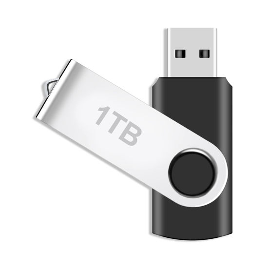 Picture of 1TB Flash Drive 3.0, Super High-Speed Portable Thumb Drive 1TB Compatible with Computer/Laptop, Keychain Design USB Memory Stick 1000GB, USB 3.0 External Data Storage Drive 1TB - 60MB/s