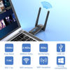 Picture of USB WiFi Adapter, ElecMoga 1300Mbps WiFi Dongle USB 3.0 Dual Band 5G/2.4G Wireless Network Adapter for Desktop Laptop PC, Dual 5dBi Antennas, Supports Windows 11/10/8.1/8/7, Mac OS 10.9-10.15