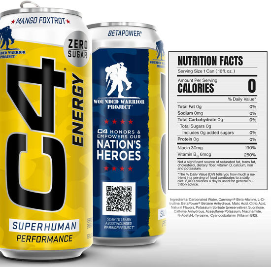 GetUSCart- C4 Energy Carbonated Zero Sugar Energy Drink, Pre Workout ...