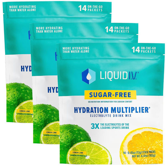 Liquid IV Hydration Multiplier - Lemon Lime - Powder Packets | Electrolyte  Drink Mix | Easy Open Single-Serving | Non-GMO | 16 Stick