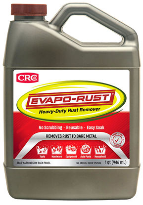 Picture of CRC Evapo-Rust, Heavy-Duty Rust Remover, Reusable, Acid-Free, Non-Corrosive, Water-based, 32 oz, Removes Rust to Bare Metal