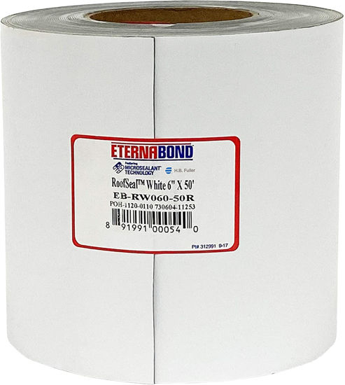 Picture of EternaBond RoofSeal White 6" x50' MicroSealant UV Stable RV Roof Seal Repair Tape | 35 mil Total Thickness - EB-RW060-50R - One-Step Durable, Waterproof and Airtight Sealant