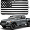 Picture of American Flag Windshield Sun Shade, High-Resolution Car Sun Shield with Mirror Cut-Out for Automotive Interior Sun and Heat Protection, Folding Car Sunshade with Storage Bag - Small, Black & White