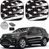 Picture of Autoamerics 2-Piece Windshield Sun Shade - B&W USA Flag Foldable Car Front Window Sunshade for Most Cars SUV Truck Heat Blocker Visor Protector Blocks Max UV Rays and Keeps Your Vehicle Cool - Medium