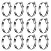 Picture of STEELSOFT Heavy Duty High Pressure 2 inch Hose Clamp Size#28, 40-60mm Adjustable Worm Gear Stainless Steel Automotive Radiator Hose Clamps 1-3/4 inch 1.75 inch 2 inch, 12 Pack