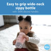 Picture of Dr. Brown’s® Milestones™ Wide-Neck Sippy Bottle with 100% Silicone Handles, Easy-Grip Bottle with Soft Sippy Spout, 9oz/270mL, BPA Free, Light-Pink, 6m+