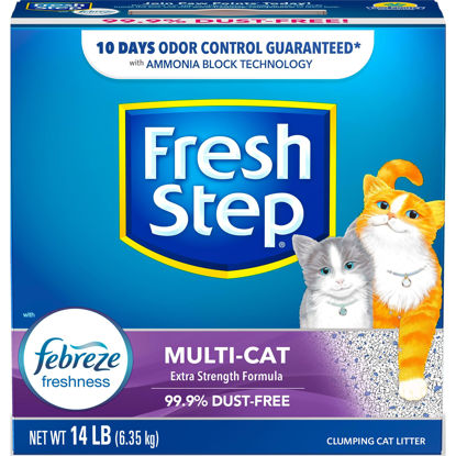 Picture of Fresh Step Clumping Cat Litter, Multi-Cat Odor Control, 14 lbs