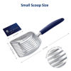 Picture of WePet Cat Litter Scoop, Aluminum Alloy Sifter, Kitty Metal Scooper, Deep Shovel, Long Handle, Poop Sifting, Kitten Pooper Lifter, Durable, Heavy Duty, for Litter Box