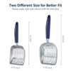 Picture of WePet Cat Litter Scoop, Aluminum Alloy Sifter, Kitty Metal Scooper, Deep Shovel, Long Handle, Poop Sifting, Kitten Pooper Lifter, Durable, Heavy Duty, for Litter Box