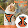 Picture of rabbitgoo Cat Harness and Leash for Walking, Escape Proof Soft Adjustable Vest Harnesses for Cats, Easy Control Breathable Reflective Strips Jacket, Orange, M