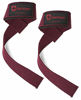 Picture of Harbinger Padded Cotton Lifting Straps with NeoTek Cushioned Wrist (Pair), Merlot