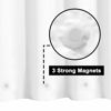 Picture of Barossa Design White Stall Shower Curtain Liner with 3 Magnets - 36" x 72", Waterproof PEVA Shower Liner for Small Bathroom Stall, PVC Free, Metal Grommets - White, 36X72