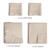 Picture of California King Size Sheet Set - Breathable & Cooling Hotel Luxury Bed Sheets Extra Soft Deep Pockets Easy Fit 4 Piece Wrinkle Free Comfy - Wheat Cali 4PC