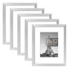 Picture of upsimples 8x10 Picture Frame Set of 5,Display Pictures 5x7 with Mat or 8x10 Without Mat,Wall Gallery Photo Frames, Silver