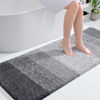 Picture of OLANLY Luxury Bathroom Rug Mat, Extra Soft and Absorbent Microfiber Bath Rugs, Non-Slip Plush Shaggy Bath Carpet Runner, Machine Wash Dry, Bath Mats for Bathroom Floor, Tub and Shower, 59x24, Grey