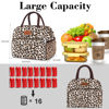 Picture of Coobiiya Lunch Bag Women, Insulated Lunch Box Tote Bag for Women Adult Men, Reusable Small Leakproof Cooler Cute Lunch Box Bags for Work Office Picnic or Travel(Leopard)