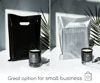 Picture of 200 Black & Silver Bags for Small Business 100 Black and 100 Silver 1.5Mil 9"x12" Merchandise Bags Thick Glossy Retail Bags and Shopping Bags For Small Business with Die Cut Handles Boutique Bags