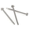 Picture of #12 x 2-1/4" Hex Washer Head Self Drilling Screws, Self Tapping Sheet Metal Tek Screws, 410 Stainless Steel, 50 PCS