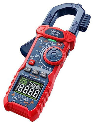 Picture of AstroAI Inrush Digital Clamp Meter Multimeter 1000A TRMS 6000 Counts, Amp Voltage Tester with VFD, LOZ Mode; Measures AC/DC Current Voltage Temperature Resistance Capacitance Frequency Continuity NCV