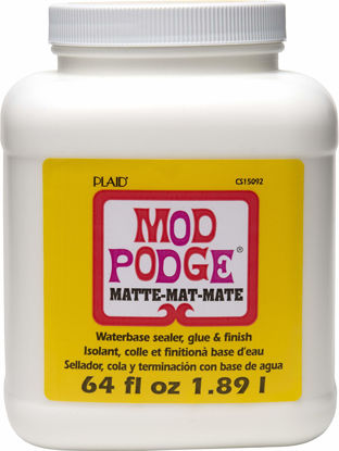 Picture of Mod Podge CS15092 Waterbase Sealer, Glue and Finish, 64 oz, Matte
